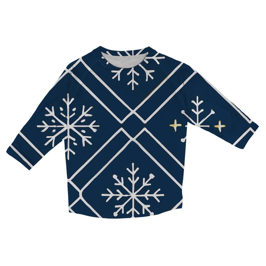Snowflake Constellation Lattice cotton quarter sleeve shirts