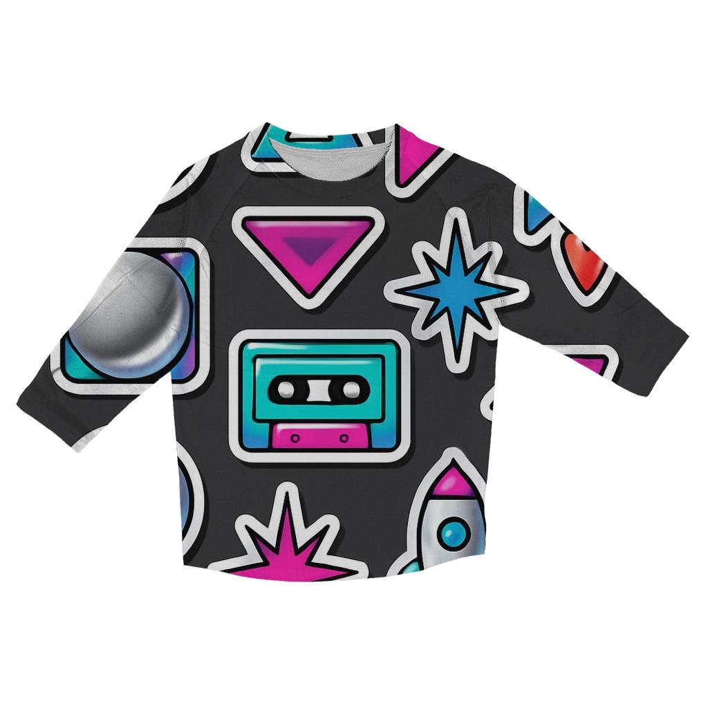 Chrome Orbital Sticker Sheet custom 3/4 sleeve shirts