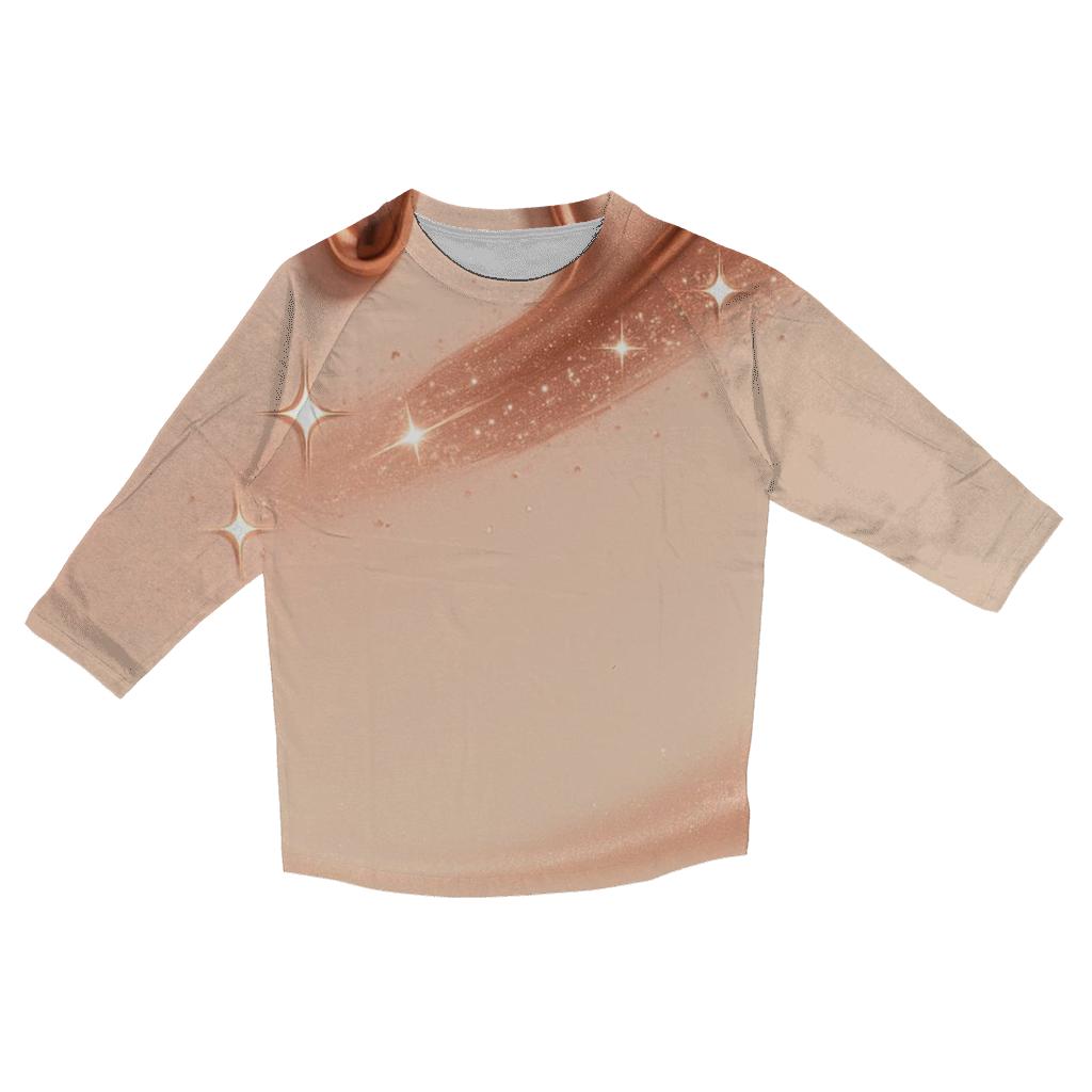 Rose Gold Meteor Drip fashion 3/4 sleeve shirts