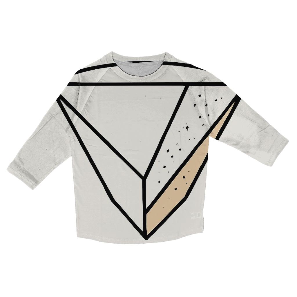 Filter Fold Geometry printed three quarter sleeve shirts