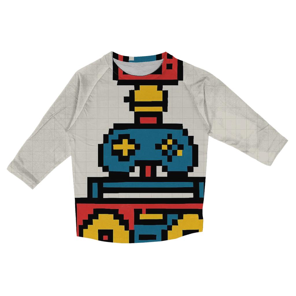 Pixel Arcade Boombox Totem stylish quarter sleeve tops
