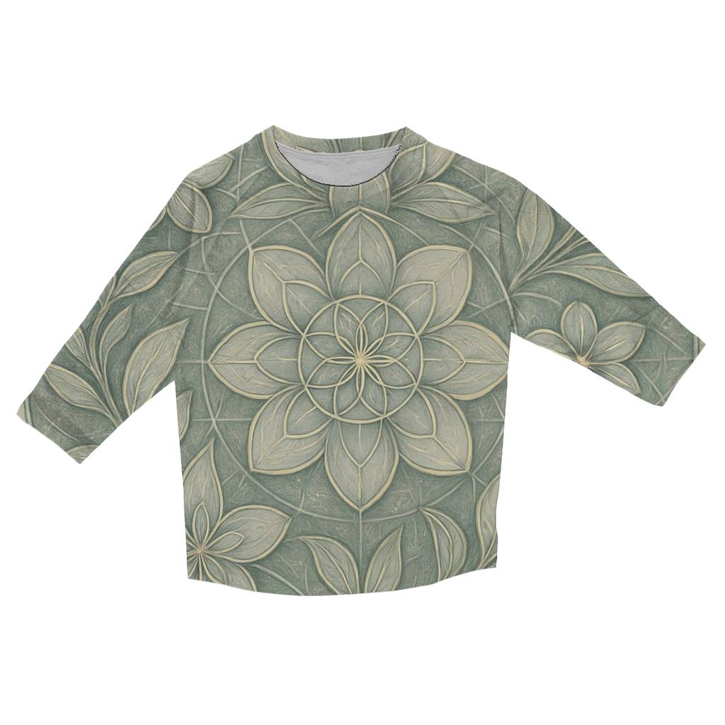 Starlit Geometry Garden cotton quarter sleeve shirts