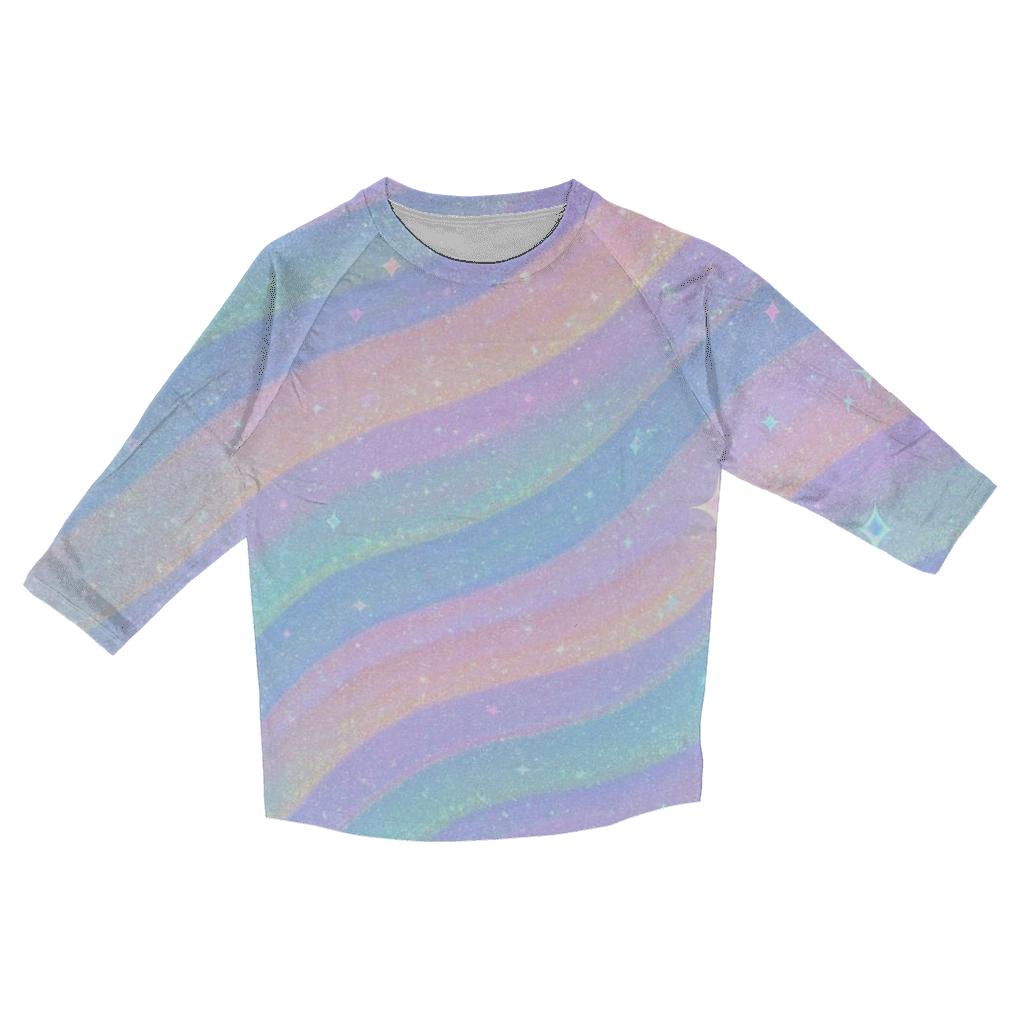Pastel Aurora Sequin Tide cotton quarter sleeve shirts