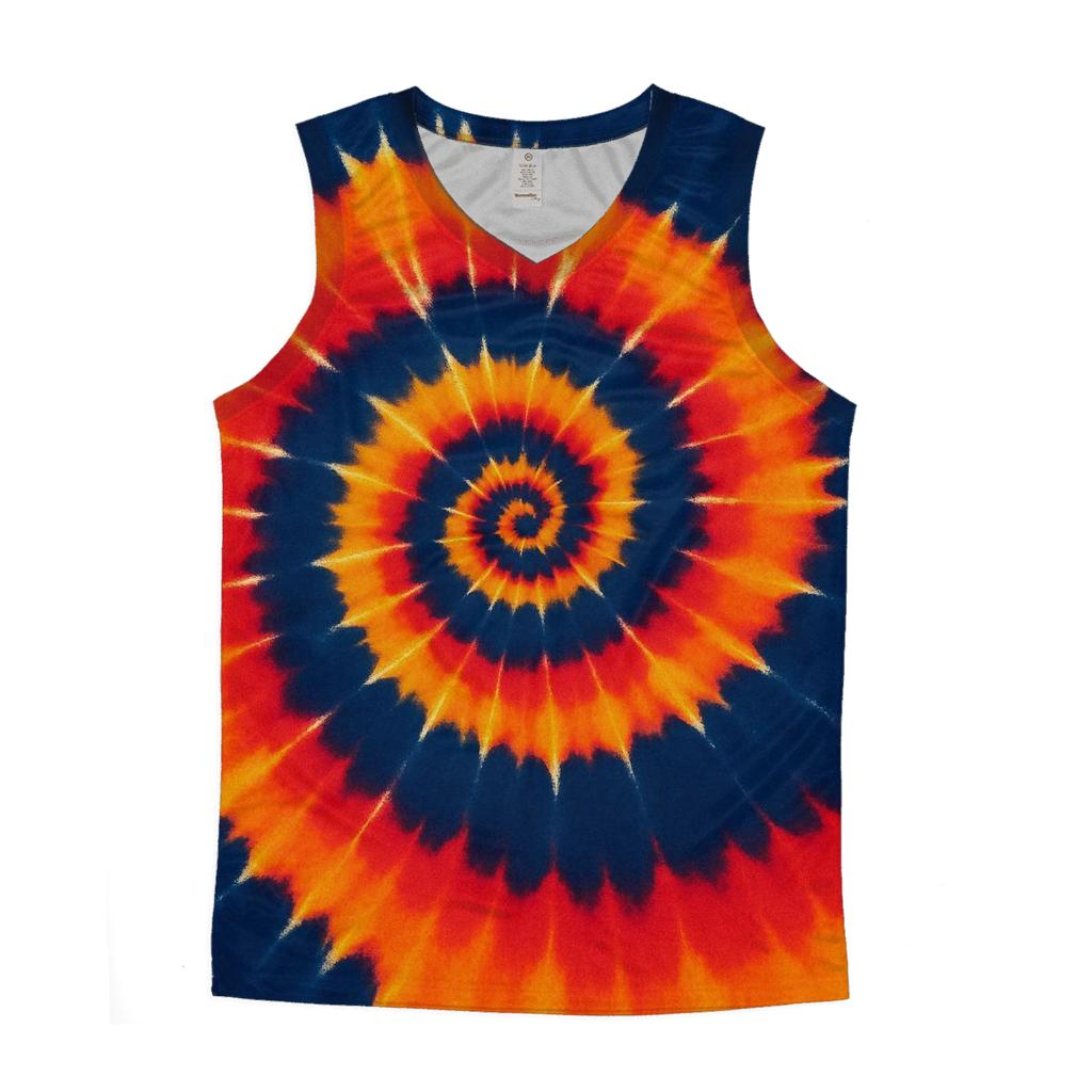 Solar Flare Spiral Overdye Whorl custom tank tops
