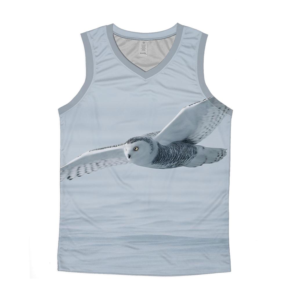 Frostline Forager Snowy Owl casual summer tank tops