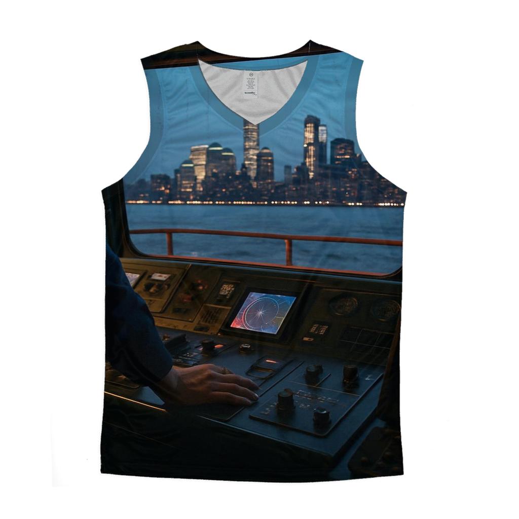Rainy Blue Hour From The Staten Island Ferry Bridge stylish racerback tanks