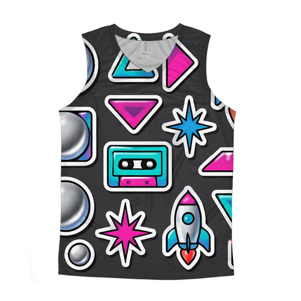 Chrome Orbital Sticker Sheet graphic print tank tops