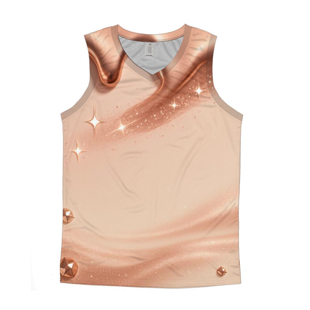 Rose Gold Meteor Drip sports performance tank tops