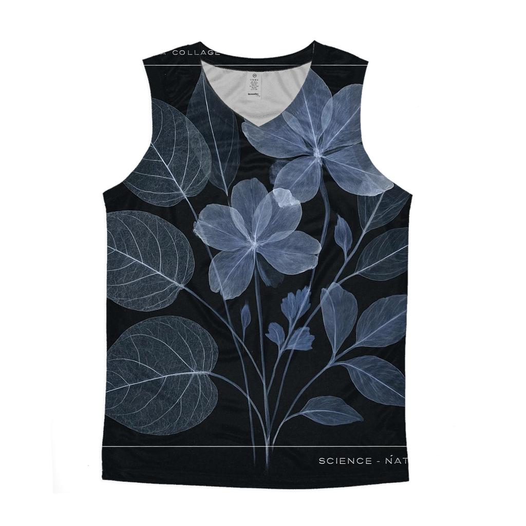 Moonlit Botanical X Ray Collage designer workout tanks