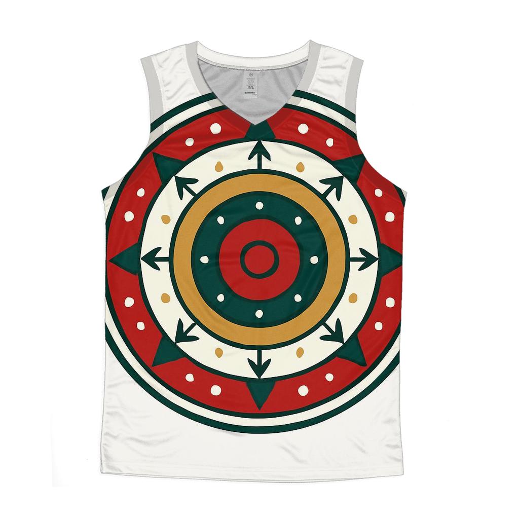 Ornament Mandala Of Winter Rings cotton sleeveless tops