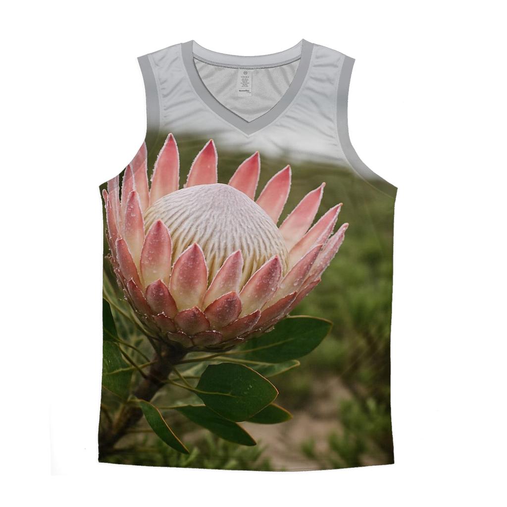 Protea Heads In Coastal Fynbos After Rain sports performance tank tops
