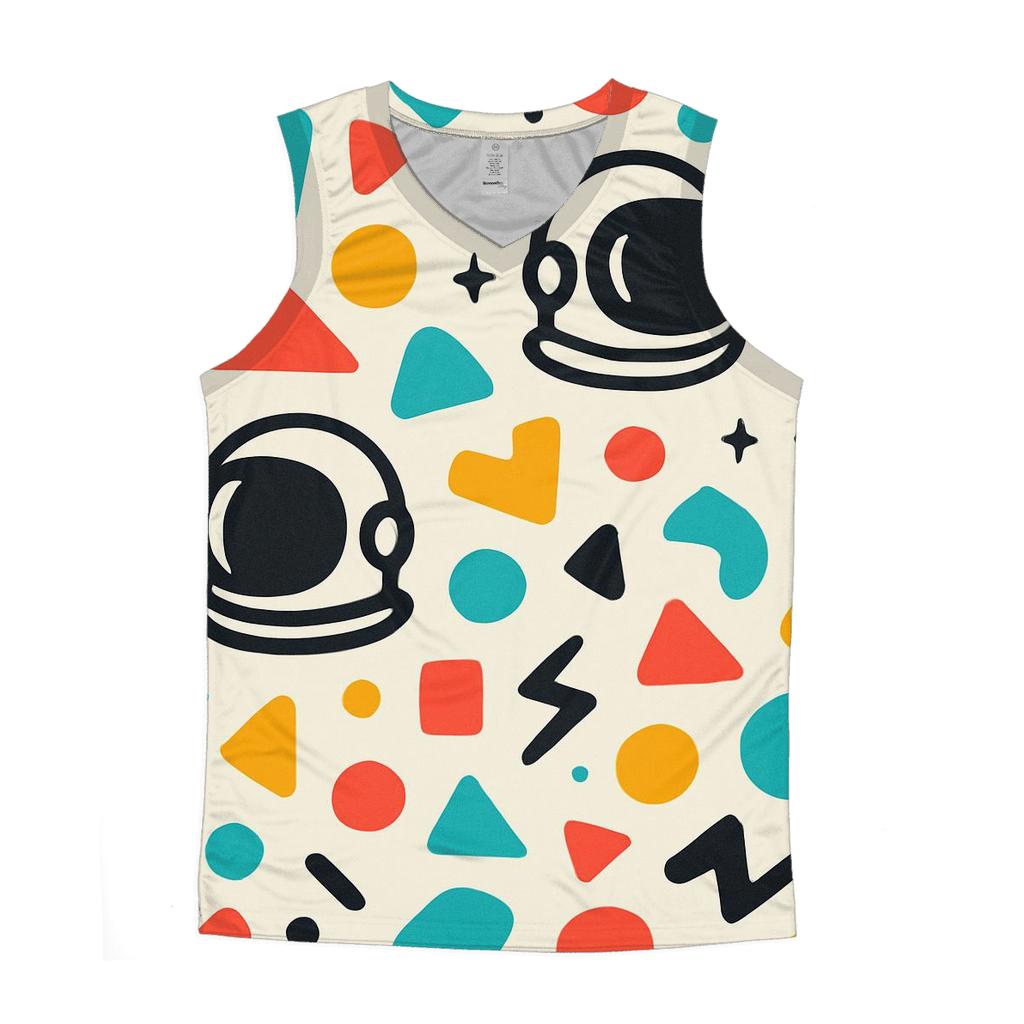 Memphis Spacewalk Confetti graphic print tank tops
