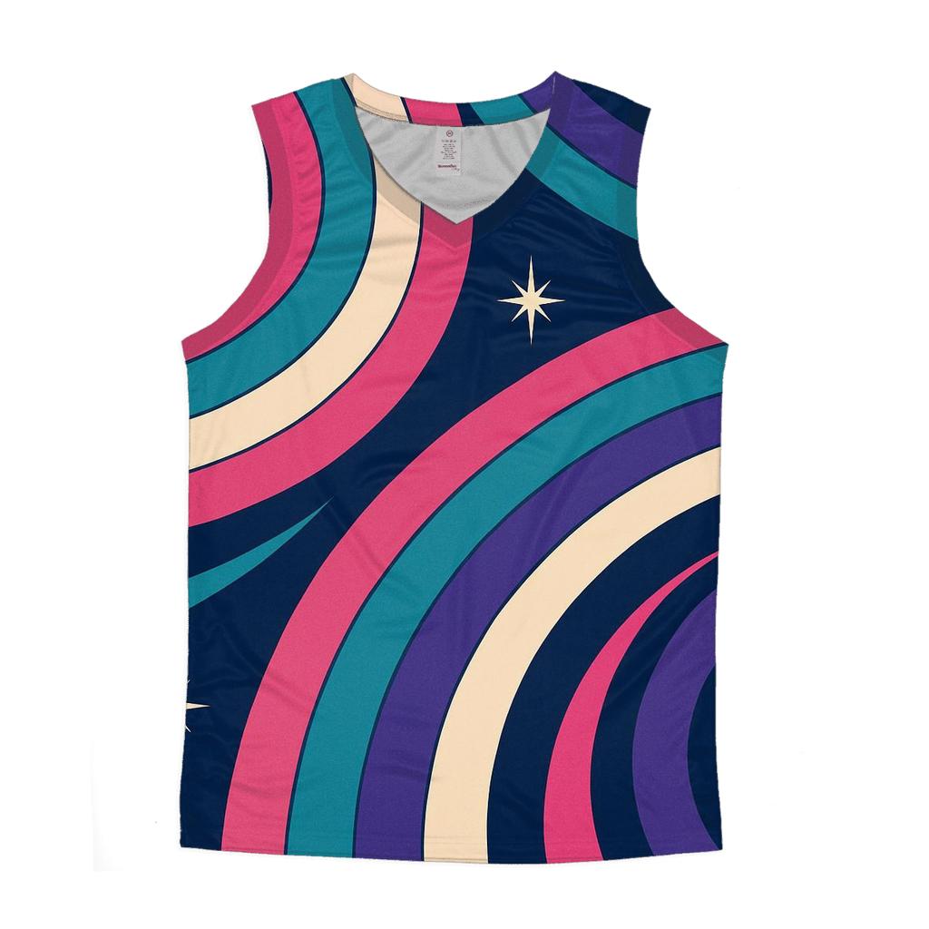 Roller Rink Neon Pathways sports performance tank tops