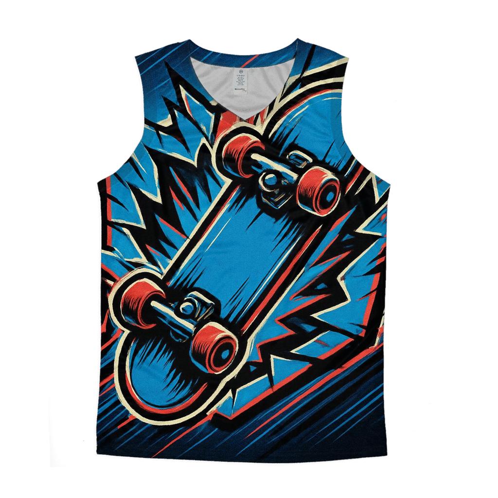 Chromatic Rift Skate Emblem personalized athletic tanks