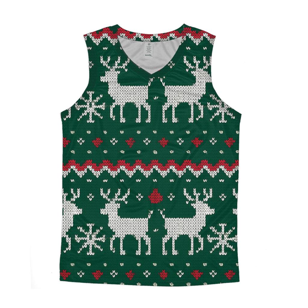 Reindeer Constellation Fair Isle Bands Design custom tank tops