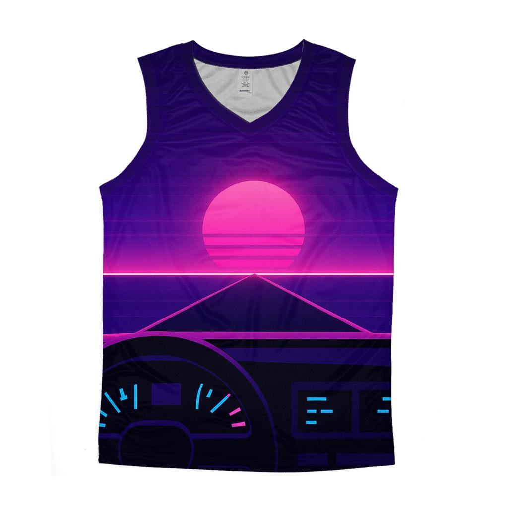 VHS Night Drive Dashboard custom tank tops