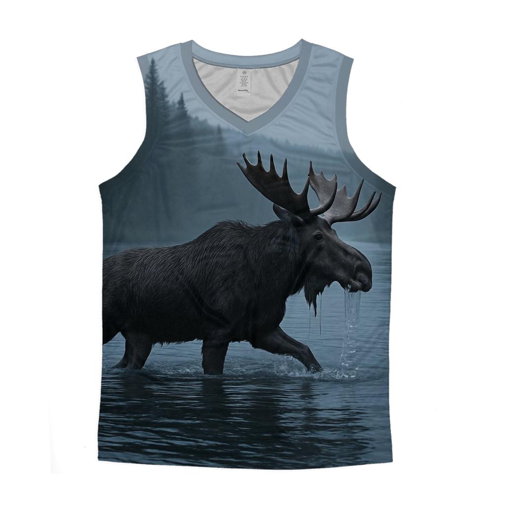 Mist Channel Crossing Moose sports performance tank tops