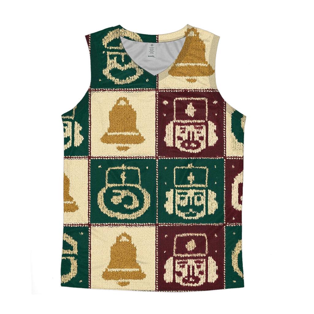 Nutcracker Nebula Checker Tapestry Design graphic print tank tops