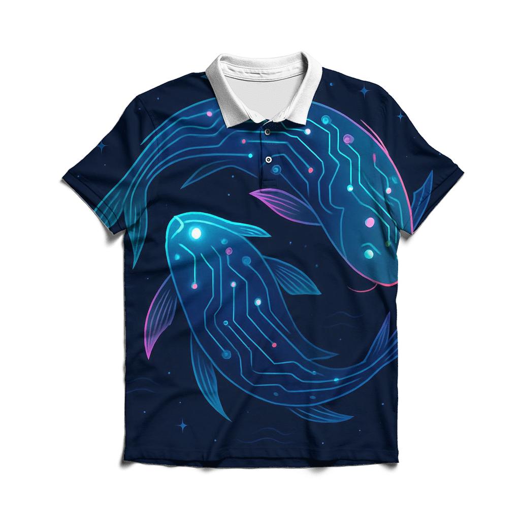 Aurora Circuit Koi personalized polo shirts