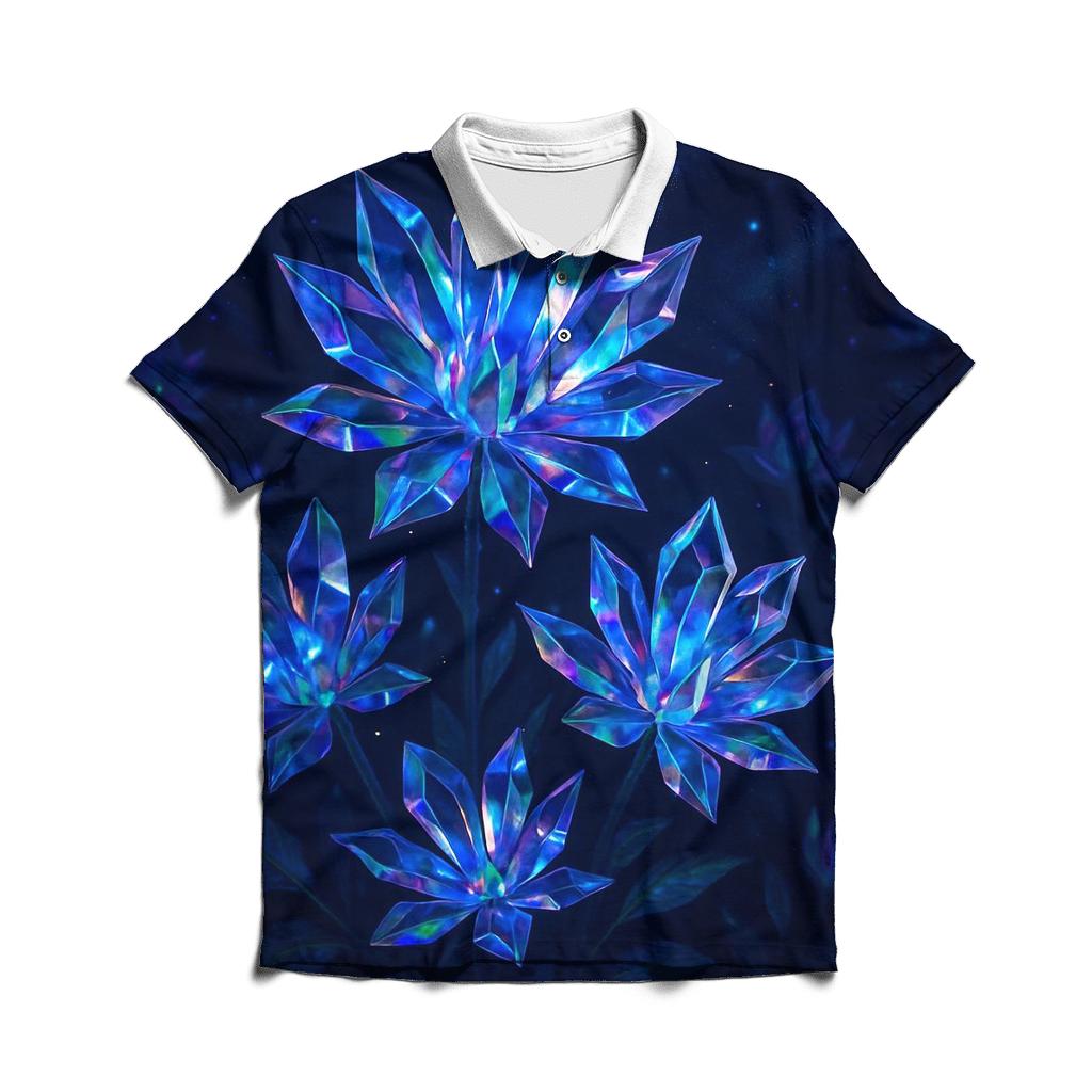 Midnight Prism Garden custom polo shirts