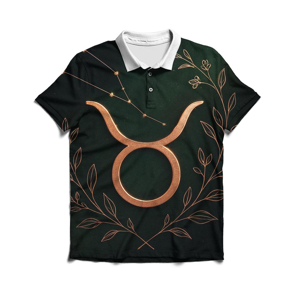 Venus Ruled Taurus Garden Constellation Sigil designer slim fit polos