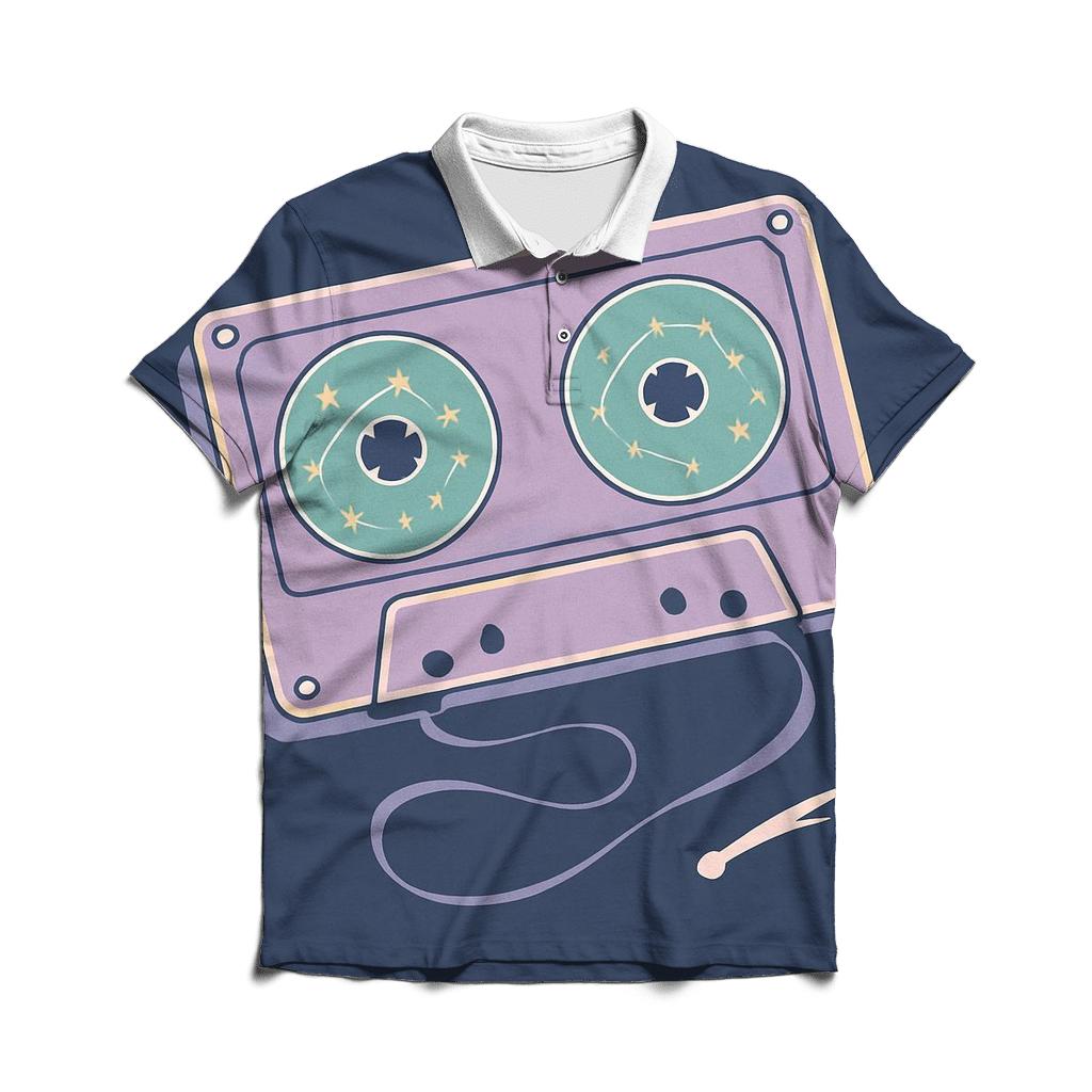 Cassette Constellation Map personalized polo shirts