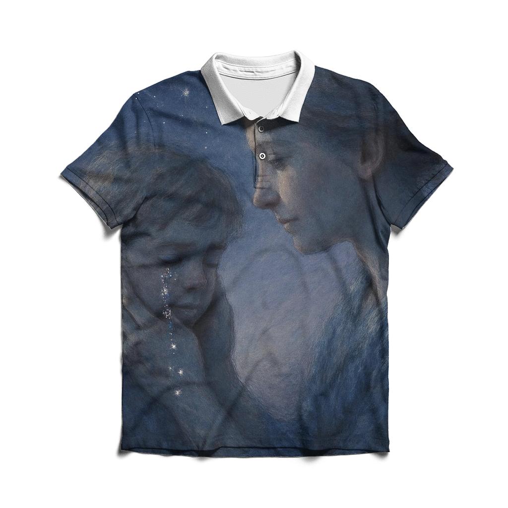 The Quiet Translation Her Love Turns Tears Into Courage branded logo polo shirts