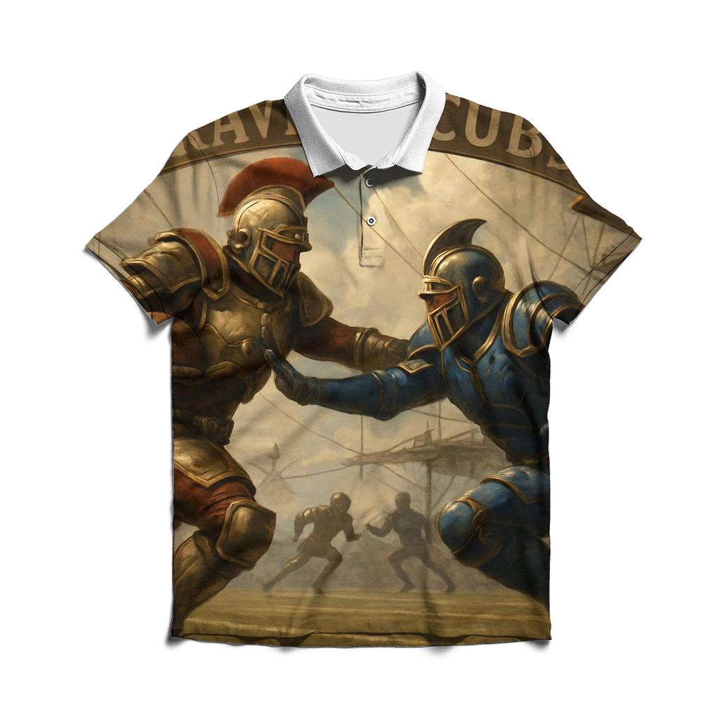 Skyborne Airship End Zone Battle personalized polo shirts