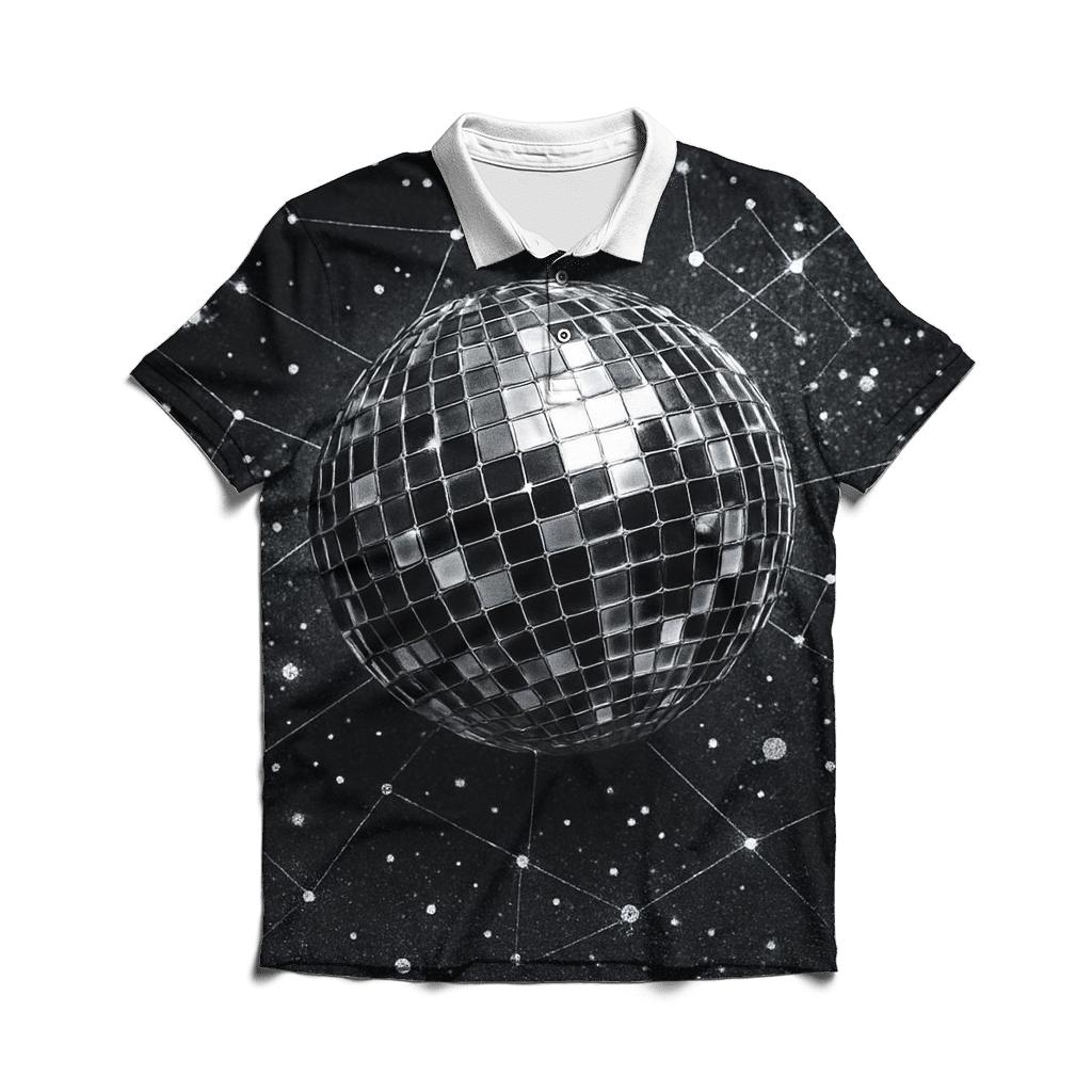 Charcoal Mirrorball Constellation branded logo polo shirts