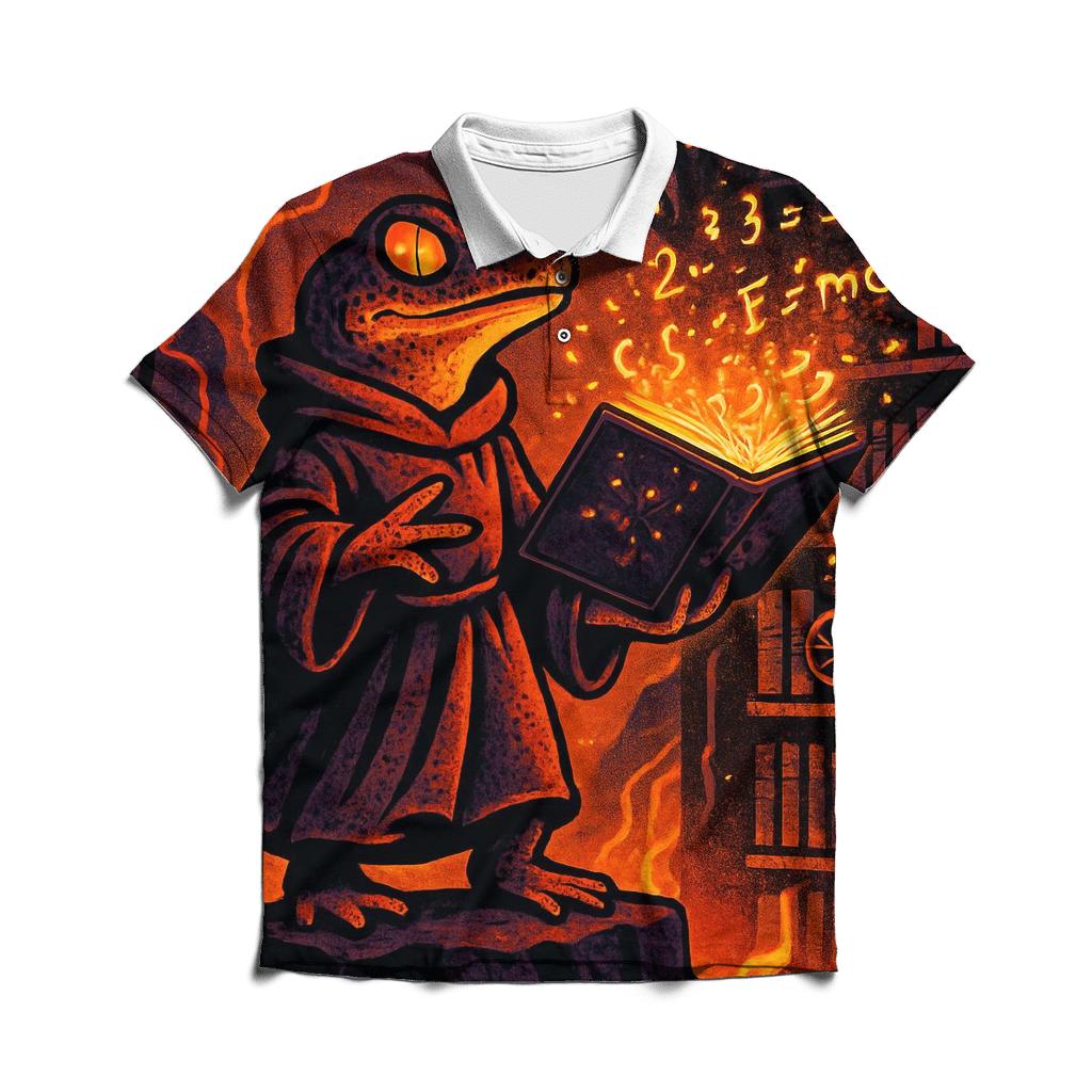 Volcanic Library Of Lost Equations stylish collar polo tees