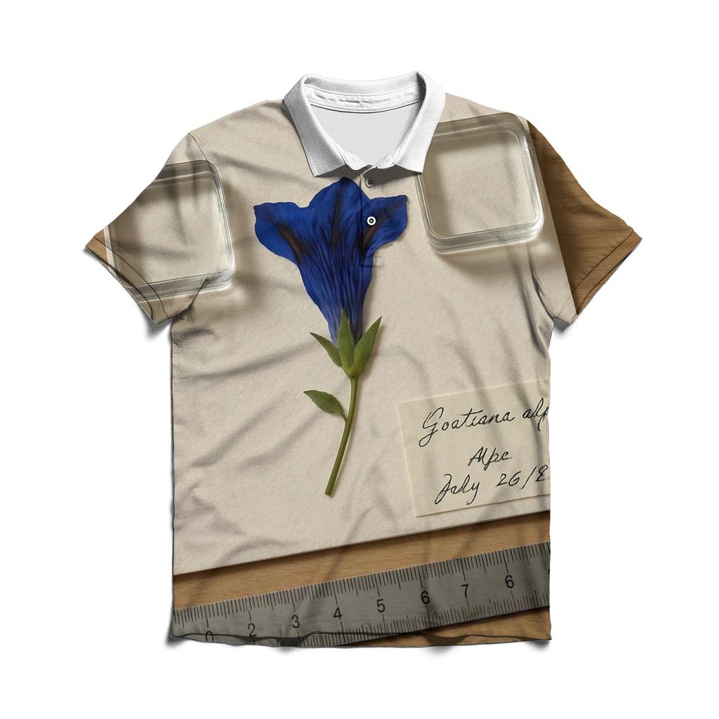 Pressed Herbarium Specimen Under Glass Weights branded logo polo shirts