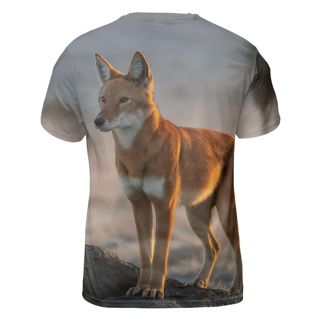 Ethiopian Wolf Sentinel Above The Lobelia Moor personalized full print shirts