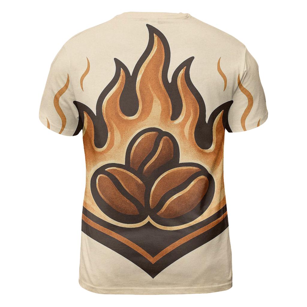 Roaster Flame Crest artistic all-over print tops