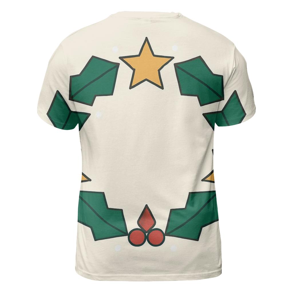 Celestial Holly Star Wreath artistic all-over print tops