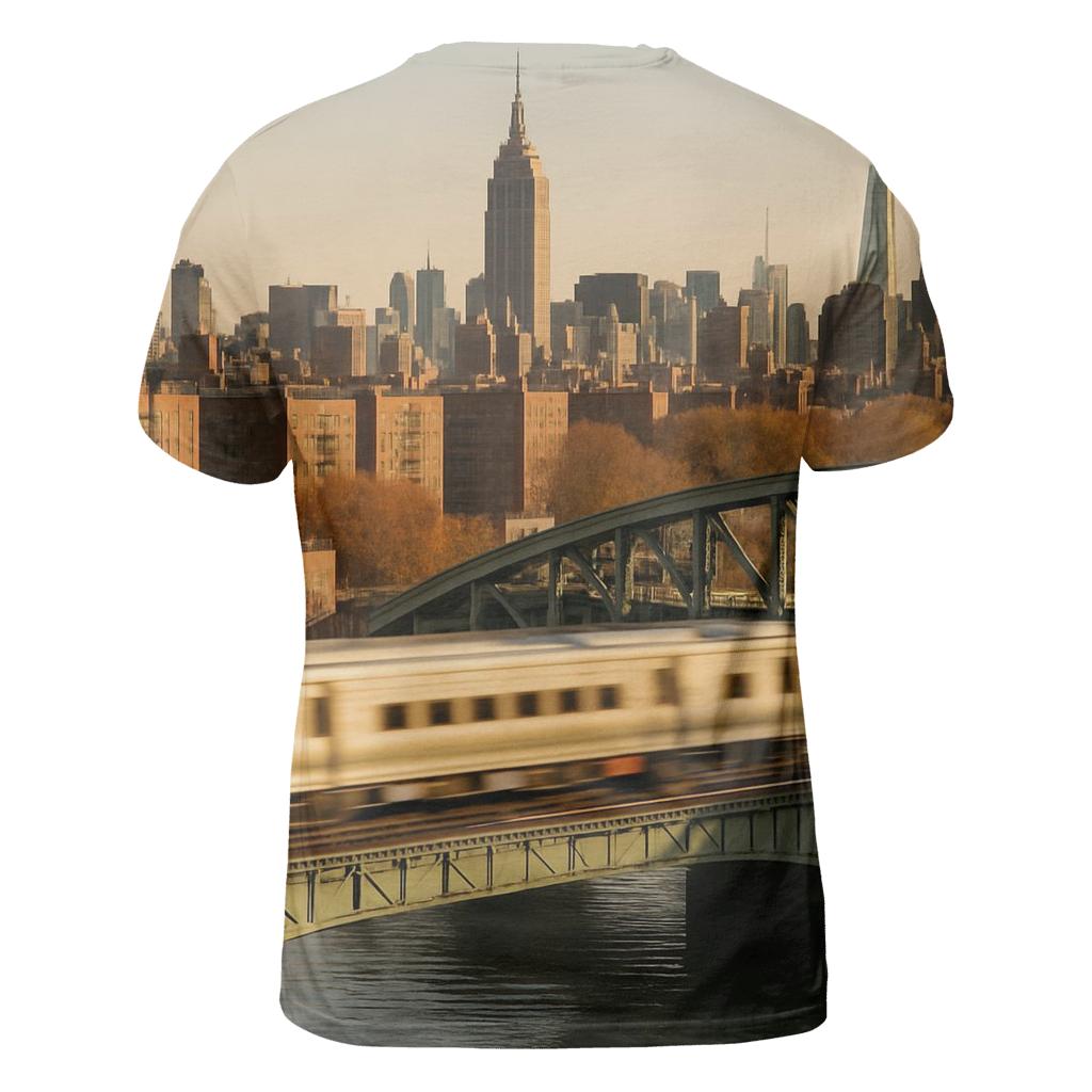Harlem River Framing Midtown Towers designer pattern shirts