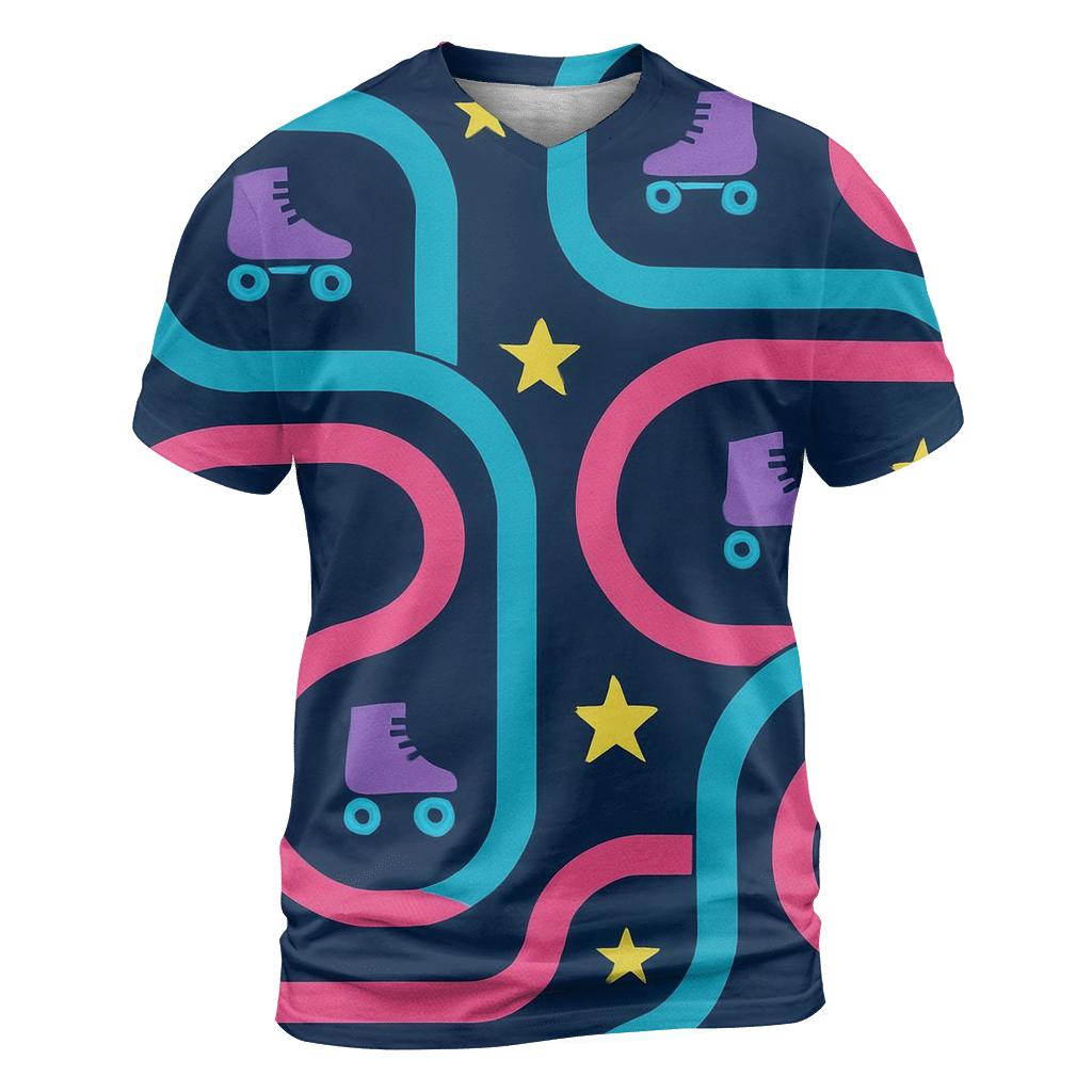 Neon Roller Rink Floorplan unique graphic print tees