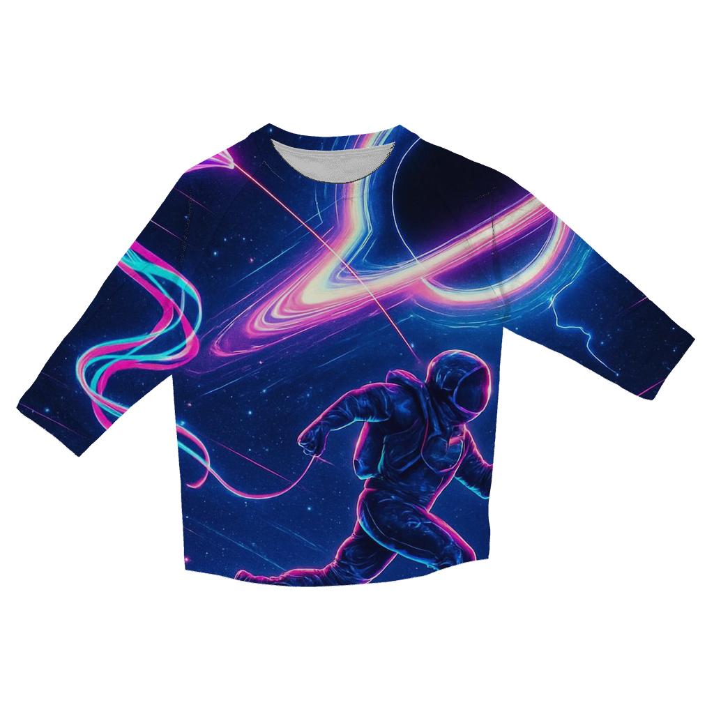 Black Hole Kite Runner printed three quarter sleeve shirts