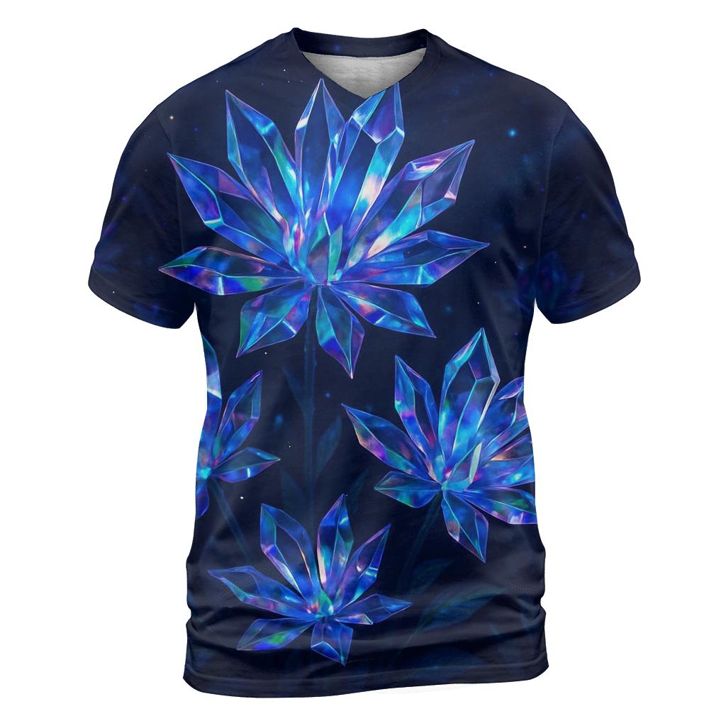 Midnight Prism Garden trendy printed shirt styles
