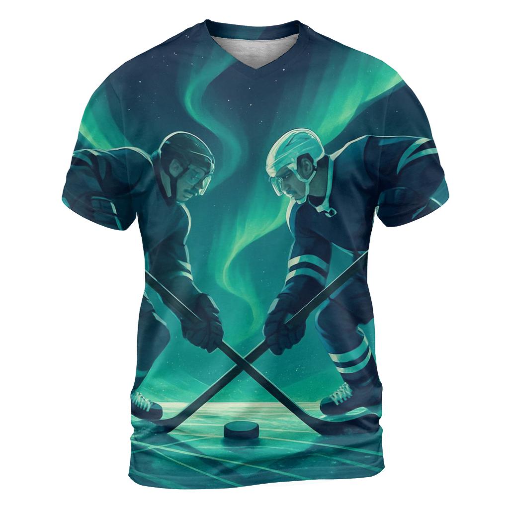 Aurora Ice Hockey Faceoff statement graphic shirts