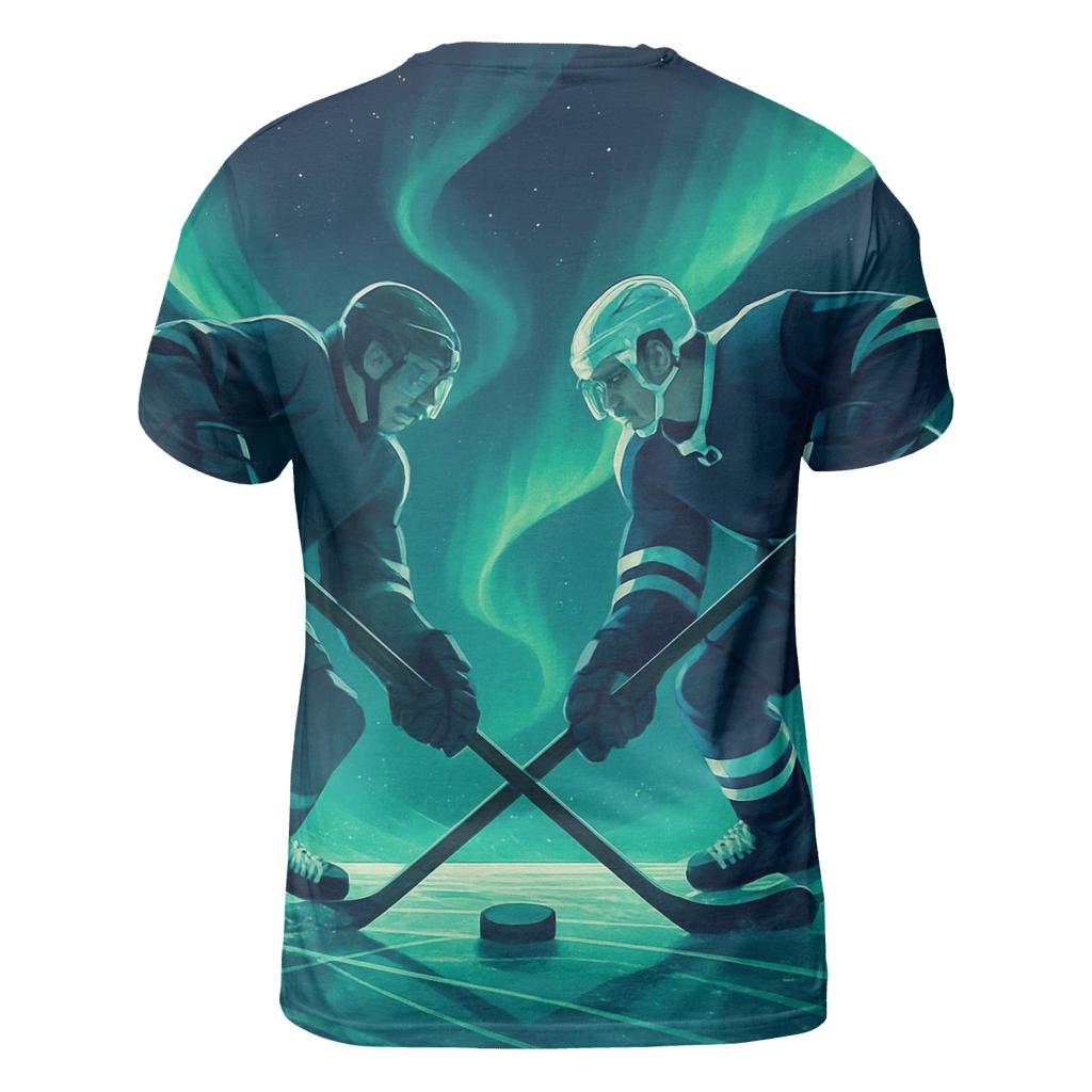 Aurora Ice Hockey Faceoff statement graphic shirts