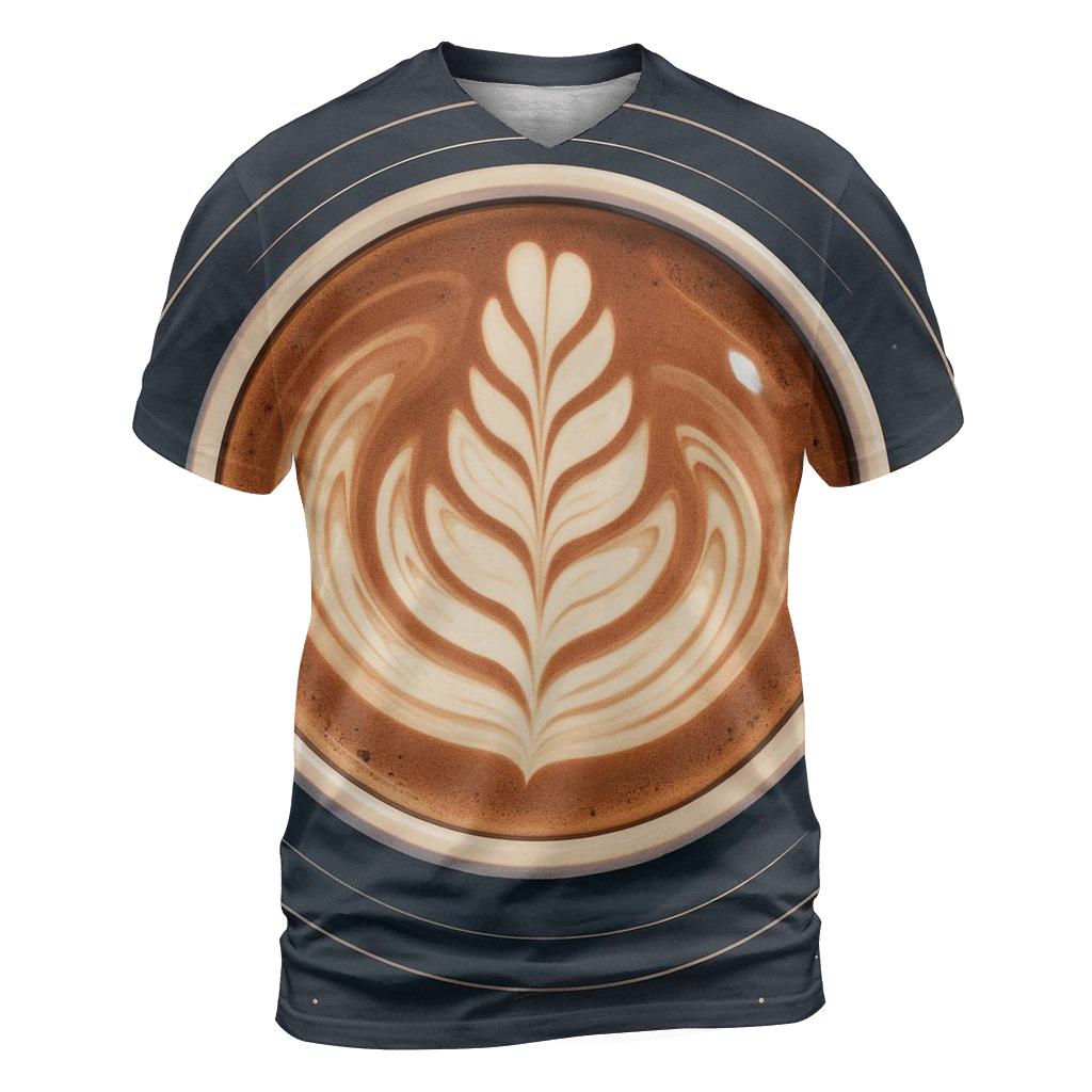 Latte Rosette Orbit designer pattern shirts