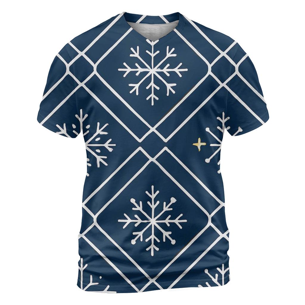 Snowflake Constellation Lattice artistic all-over print tops