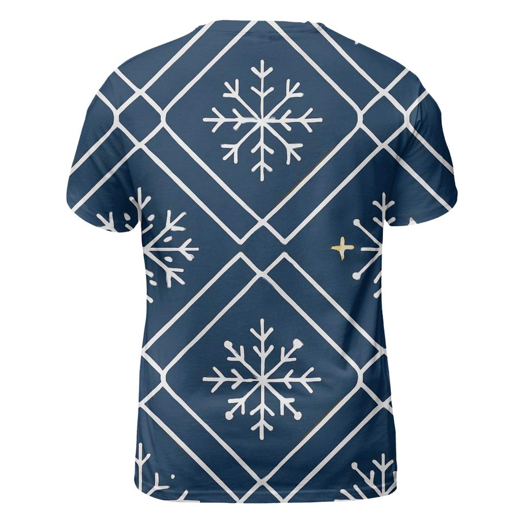 Snowflake Constellation Lattice artistic all-over print tops