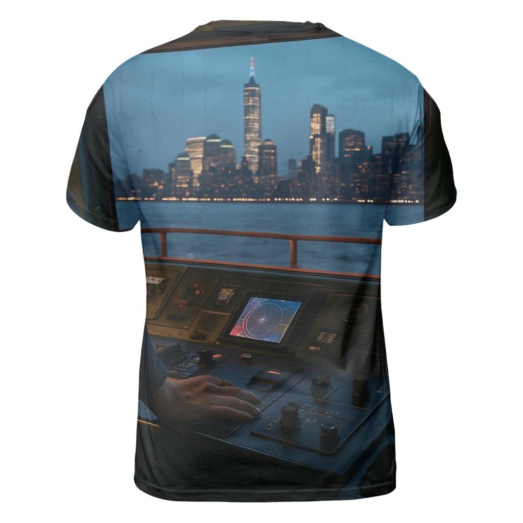 Rainy Blue Hour From The Staten Island Ferry Bridge personalized full print shirts