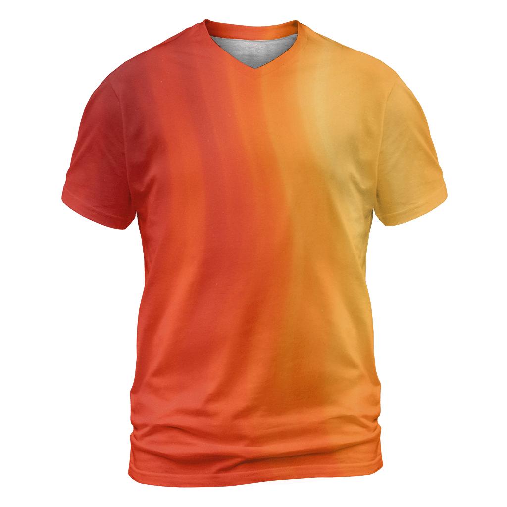 Molten Coral Cascade statement graphic shirts