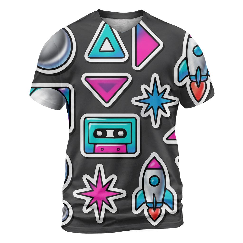 Chrome Orbital Sticker Sheet trendy printed shirt styles