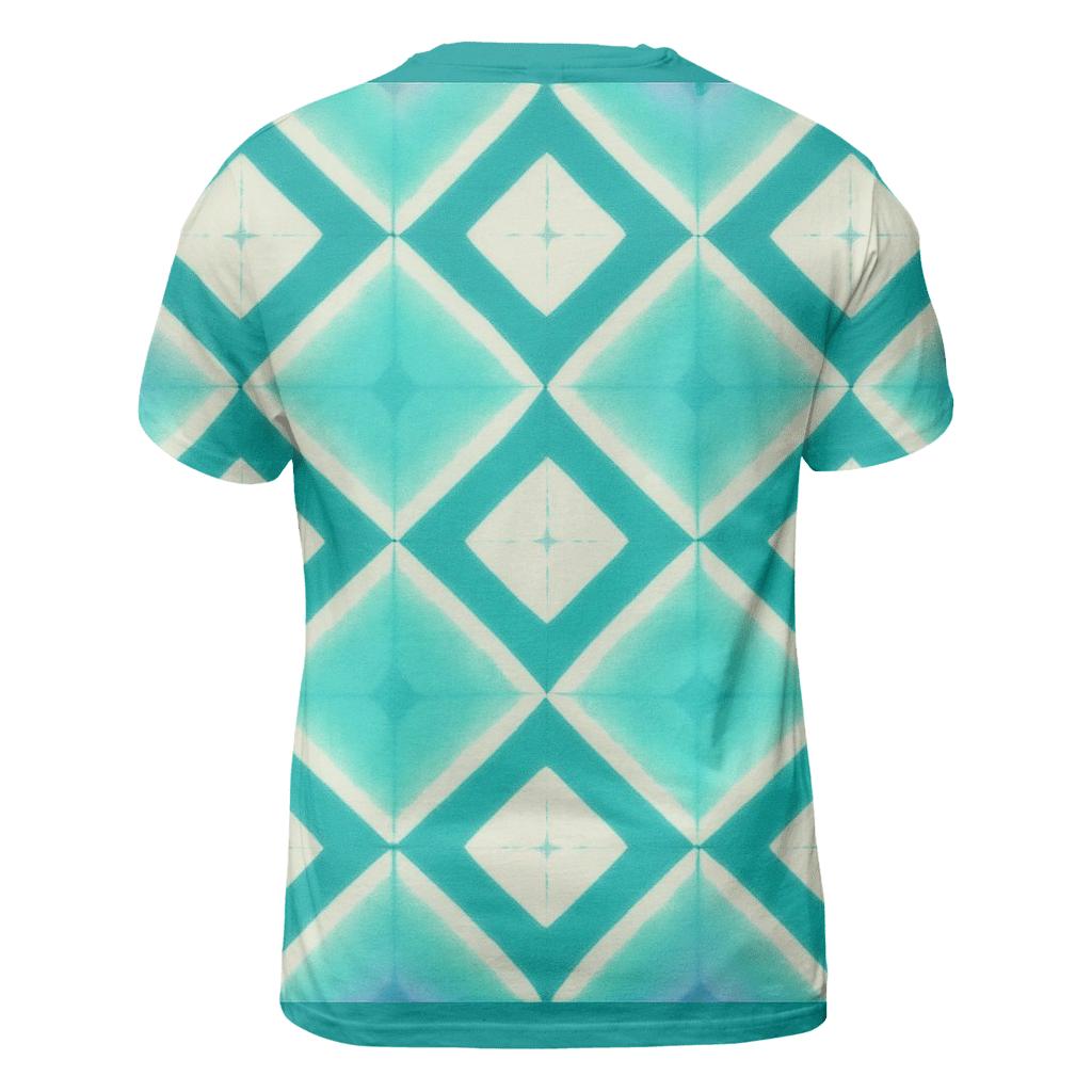Itajime Lunar Lattice Clamp Resist artistic all-over print tops