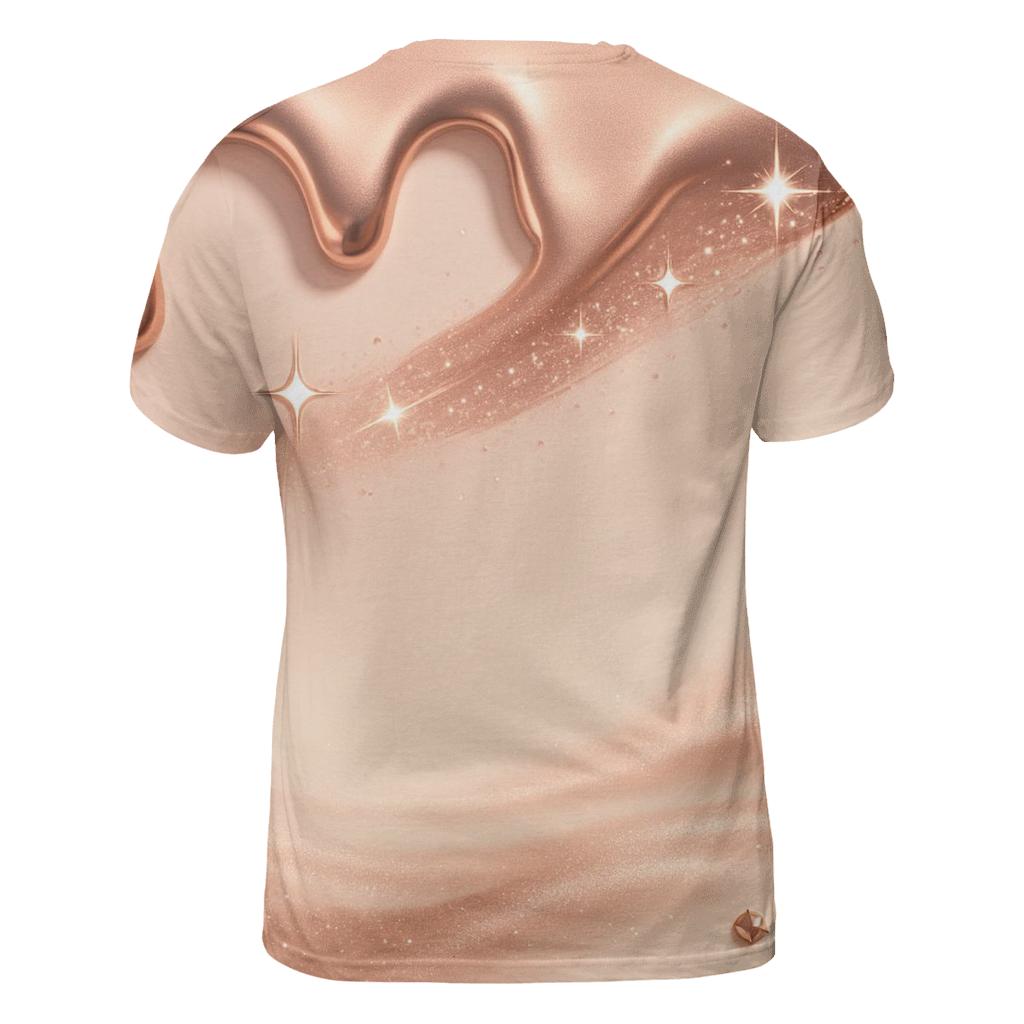 Rose Gold Meteor Drip statement graphic shirts