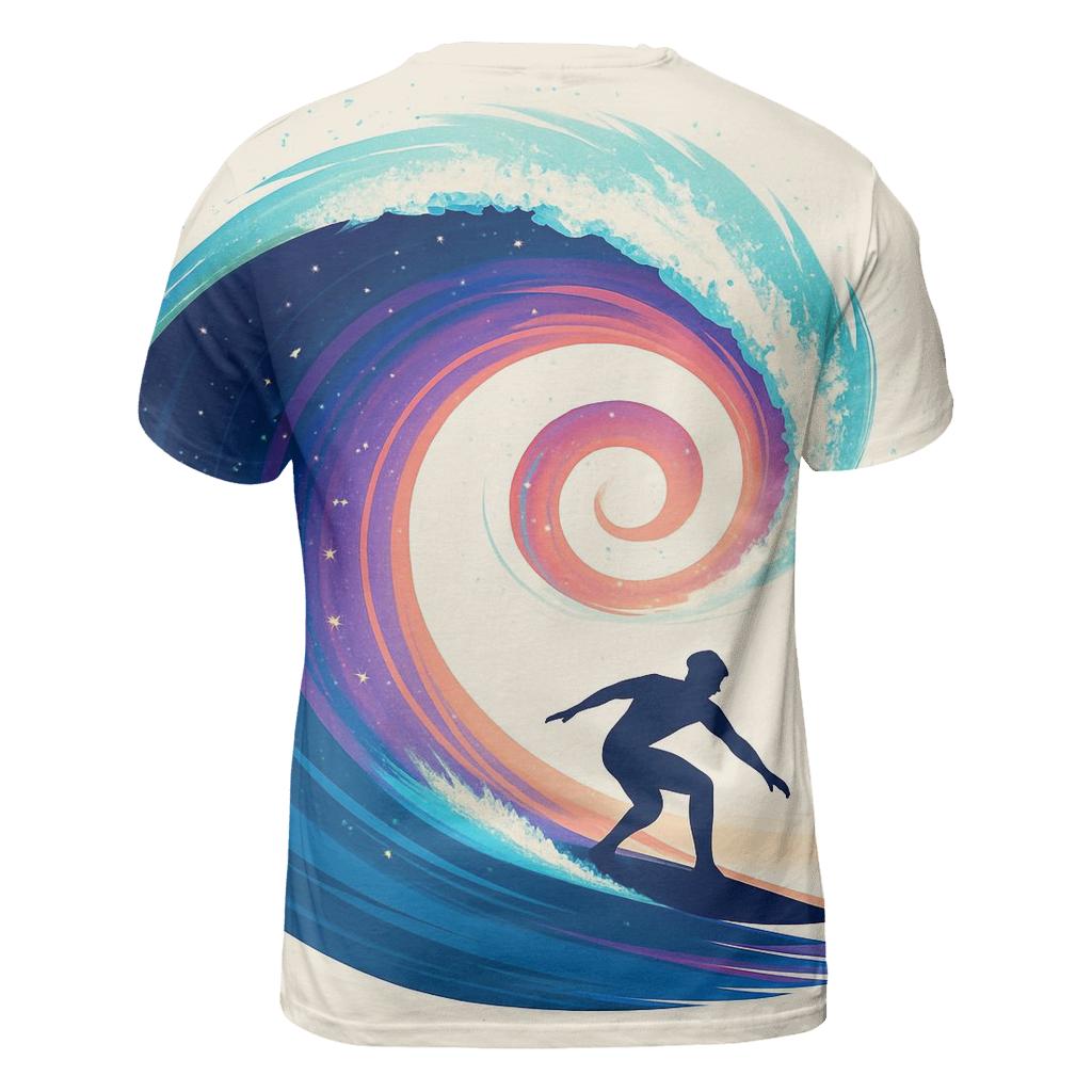 Orbital Surf Break artistic all-over print tops