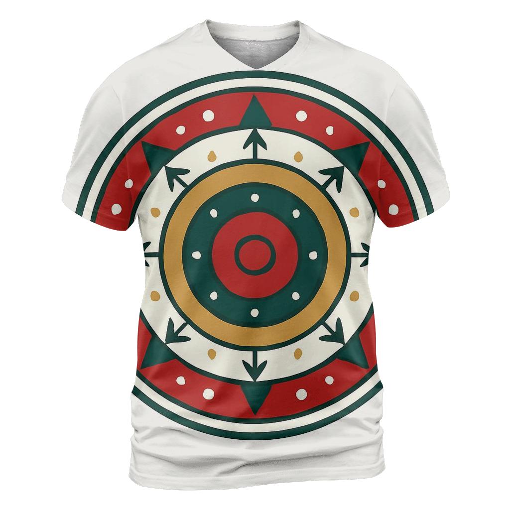 Ornament Mandala Of Winter Rings artistic all-over print tops